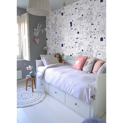 Fotobehang Klein stadje van dromen