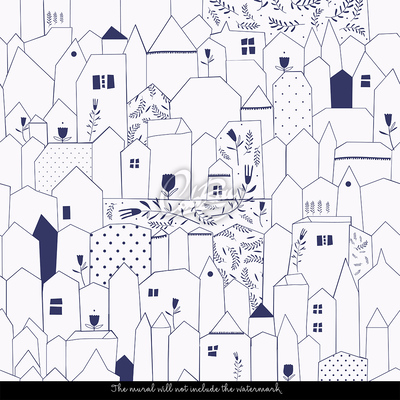 Fotobehang Klein stadje van dromen