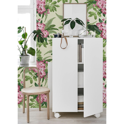 Fotobehang Roze varenbloem