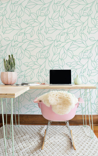 Fotobehang Gecontourde bladeren