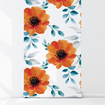 Fotobehang In het struikgewas van wilde bloemen