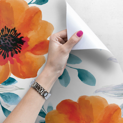 Fotobehang In het struikgewas van wilde bloemen