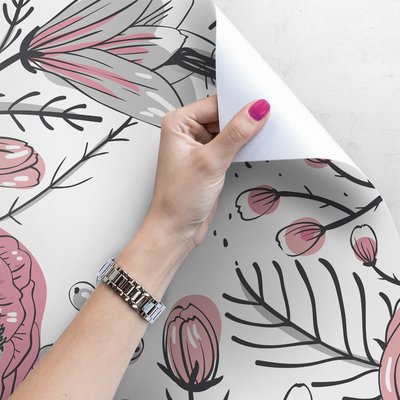 Fotobehang In de sprookjesachtige rozentuin