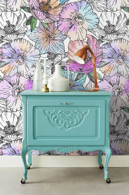 Fotobehang Iriserende klaprozen