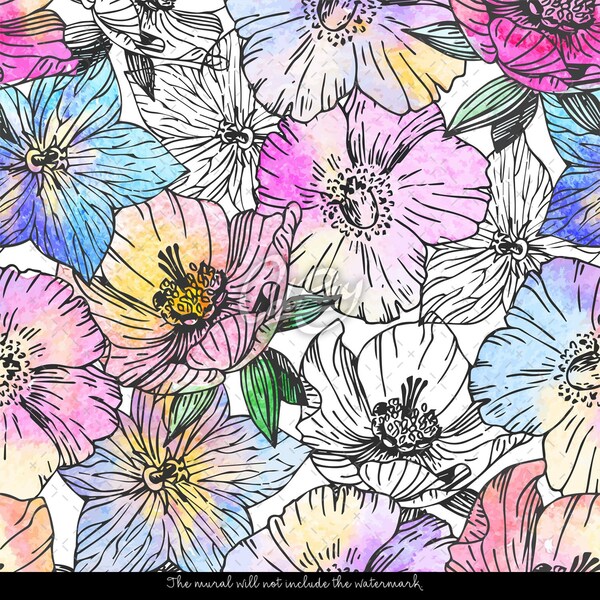 Fotobehang Iriserende klaprozen