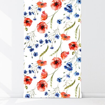 Fotobehang Vintage klaprozen