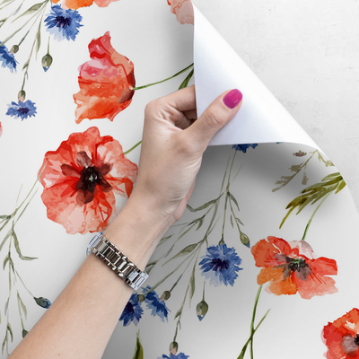 Fotobehang Vintage klaprozen