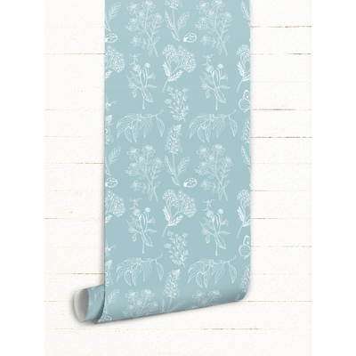 Fotobehang Bloemen geschreven met krijt