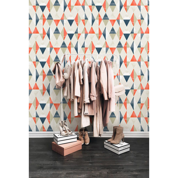 Fotobehang Pastelkleurige theaterdriehoeken