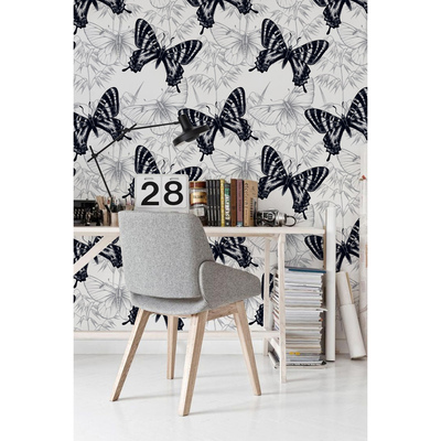 Fotobehang Elegante zwarte vlinders