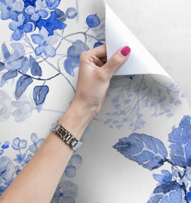 Fotobehang Bloemen op porselein