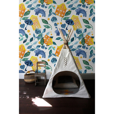 Fotobehang Nijlpaard op vakantie