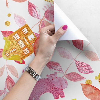 Fotobehang Een verhaal over nijlpaarden