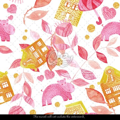 Fotobehang Een verhaal over nijlpaarden