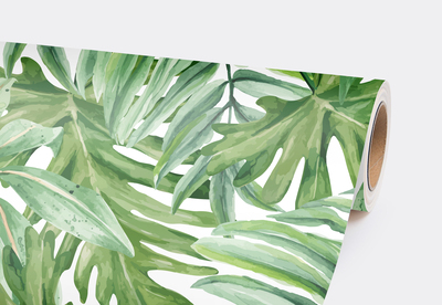 Fotobehang Rustgevend uitzicht op bananenbladeren