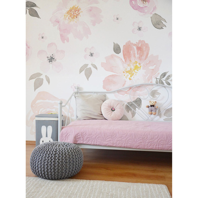 Fotobehang Pastelkleurige bloemen