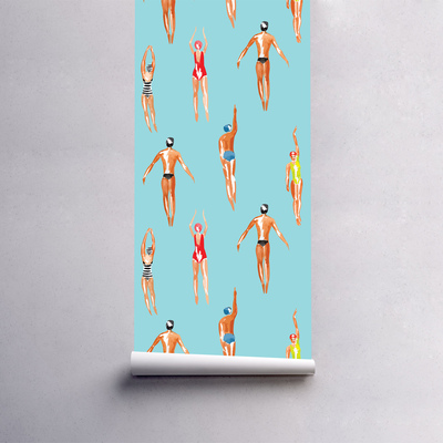 Fotobehang Zwemwedstrijd