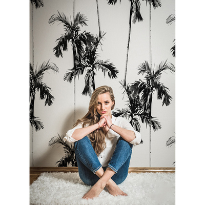 Fotobehang Stijlvolle palmbomen