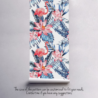 Fotobehang Roze flamingo