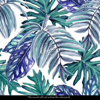 Fotobehang Onder de dekking van tropische bladeren