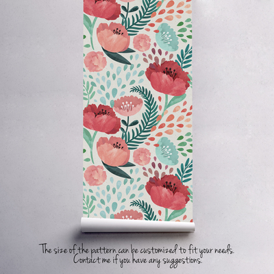 Fotobehang Voor de Klaproosvrouw