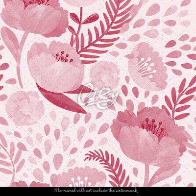 Fotobehang Roze visie op klaprozen