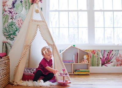 Fotobehang Bloeiende cactusvijg