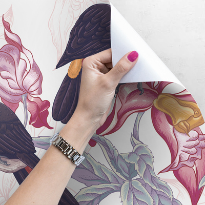 Fotobehang Exotische vogels in de tropische bush