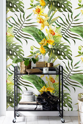 Fotobehang Orchidee Goud