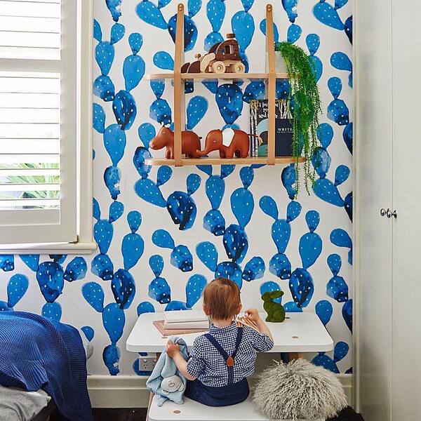 Fotobehang Blauwe cactussen