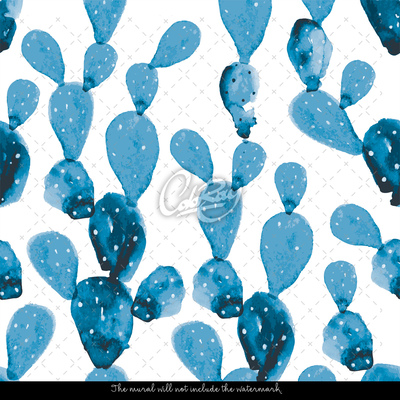 Fotobehang Blauwe cactussen