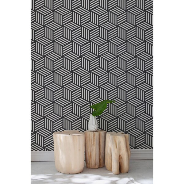 Fotobehang Gestreepte vierkanten