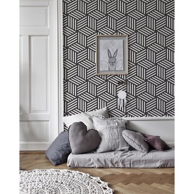 Fotobehang Gestreepte vierkanten