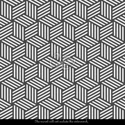 Fotobehang Gestreepte vierkanten