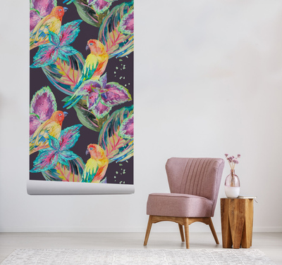 Fotobehang Regenboogpapegaaien