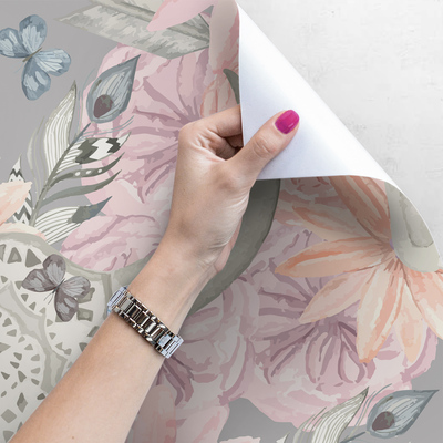 Fotobehang Met een hoofd vol bloemen