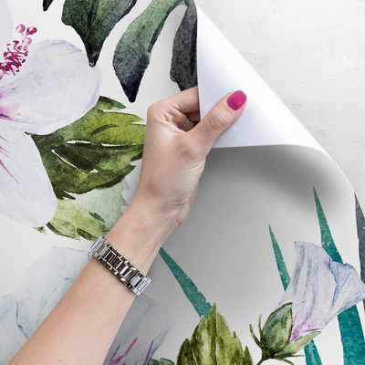 Fotobehang Aquarel Exotische Natuur