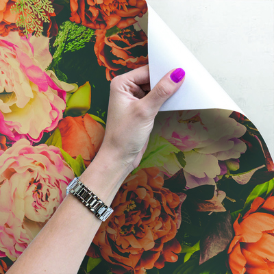 Fotobehang Herfstmomenten vastgelegd in bloemen