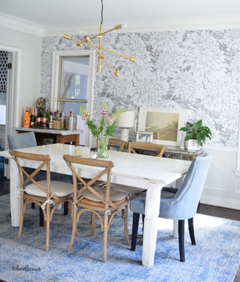 Fotobehang Grafiet Dahlia's