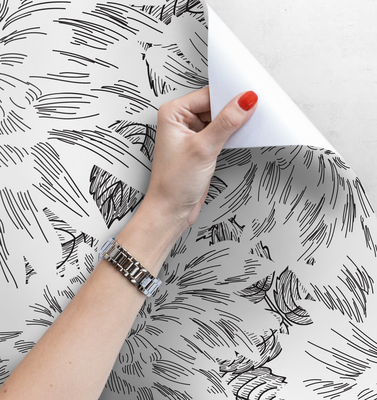 Fotobehang Grafiet Dahlia's