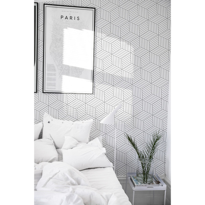 Fotobehang Grijze Kubus