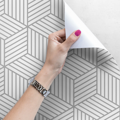 Fotobehang Grijze Kubus