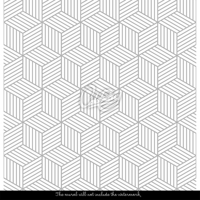 Fotobehang Grijze Kubus