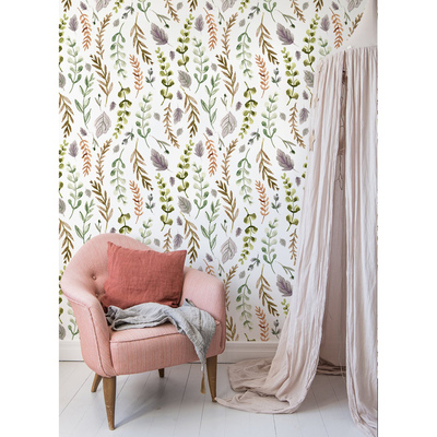 Fotobehang Veelkleurige bosbladeren