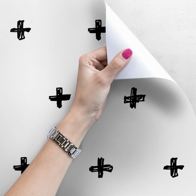 Fotobehang Zwarte Kruisen