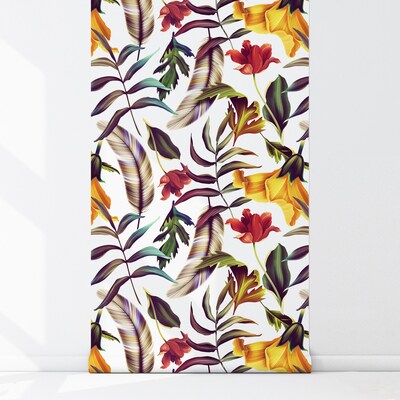 Fotobehang Kleurrijke tropische vegetatie