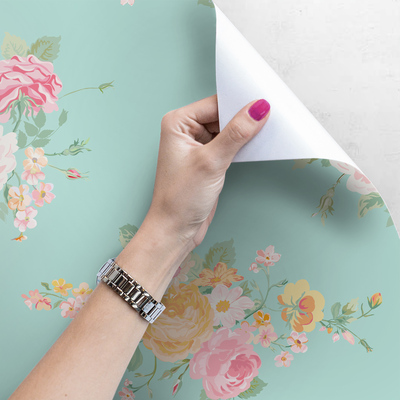 Fotobehang Muntrozenboeket