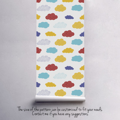 Fotobehang Bewolkt van kleur