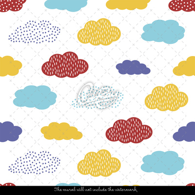 Fotobehang Bewolkt van kleur