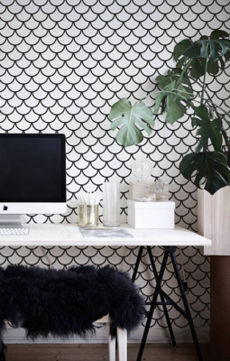 Fotobehang Visschubben